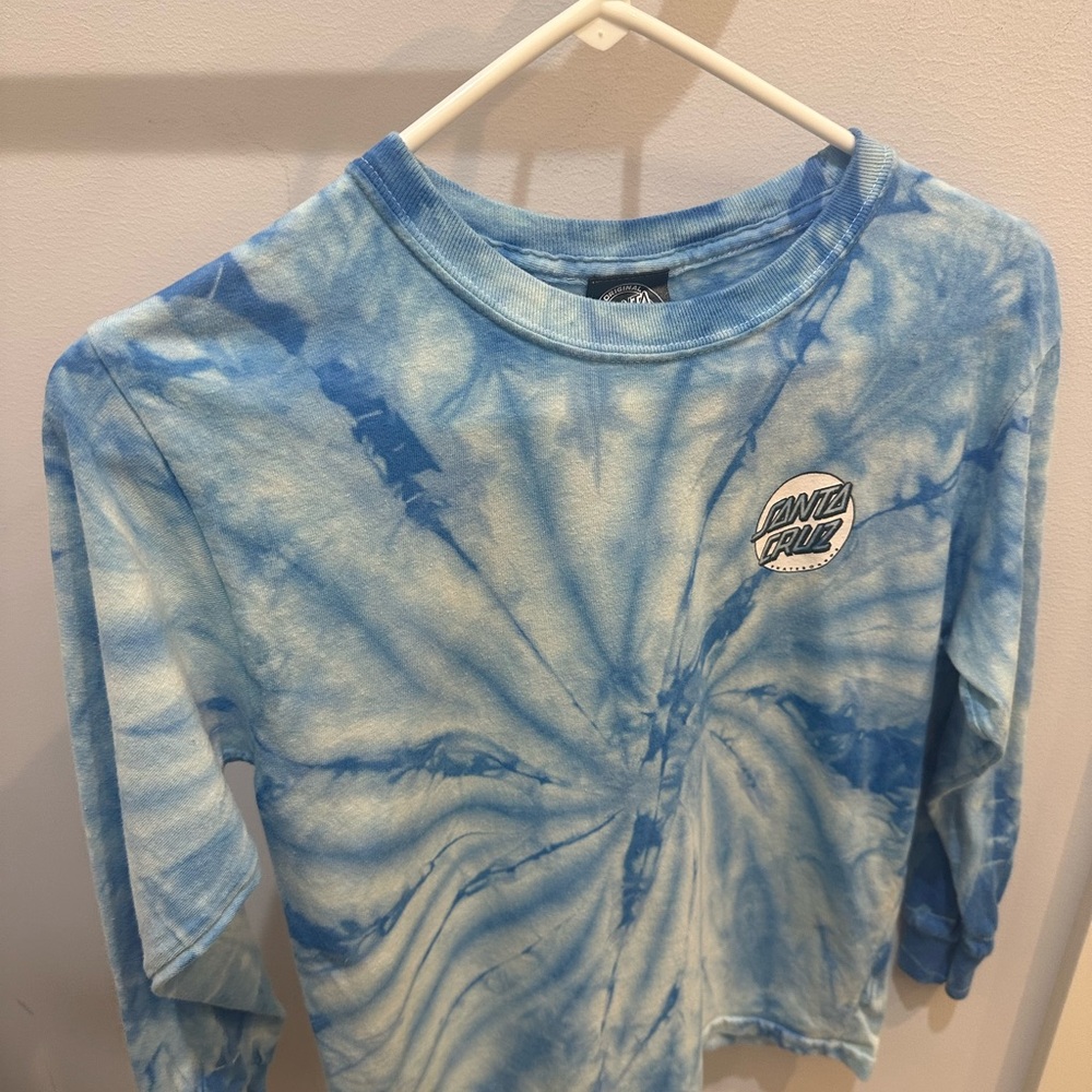 Santa Cruz Skateboards Kids Blue Tie-Dye Shirt
